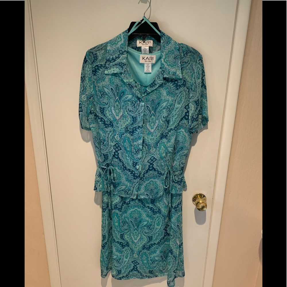 Kari 2 piece spring dress.  Jacket & sleeveless 10